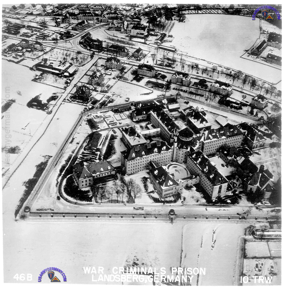 USAREUR Aerial Photos Landsberg 1950   Landsberg War Criminal Prison 